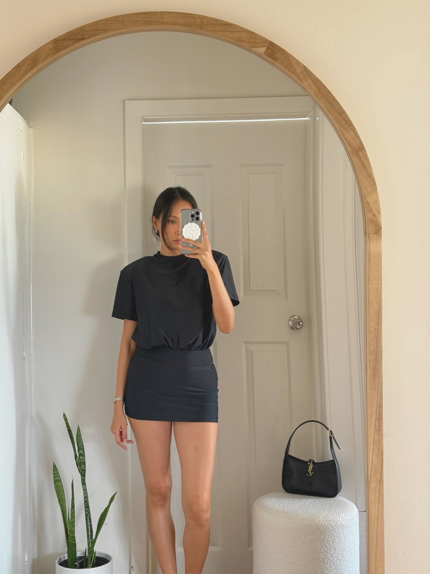Shop Padded Shoulder T-Shirt Dress